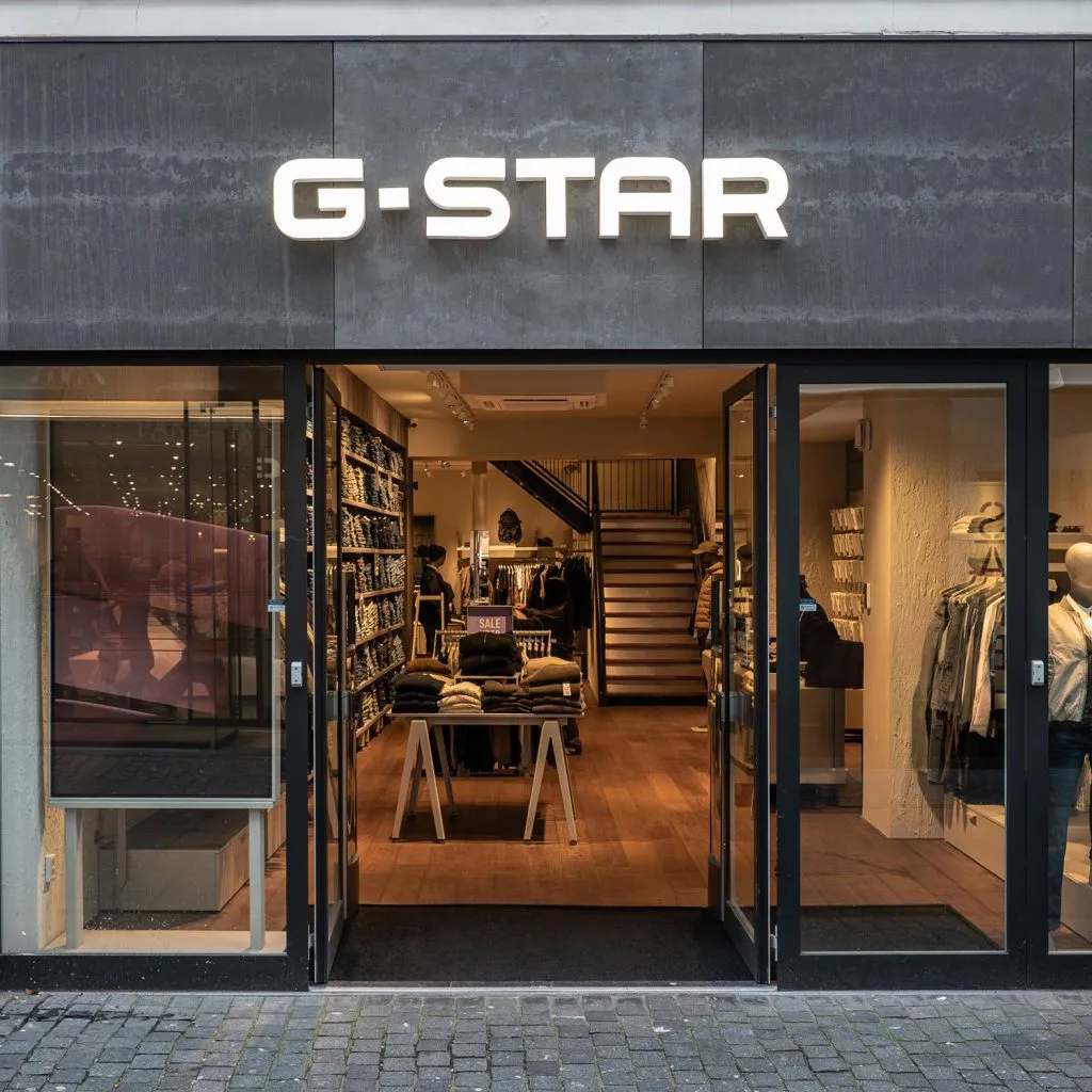 Vooraanzicht G-Star winkel Breda